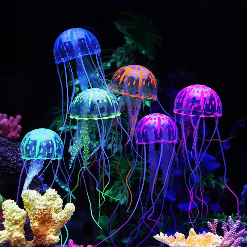 Glowing Artificial Jellyfish Aquarium