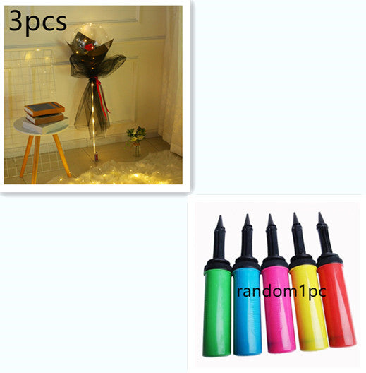 Glowing Bobo Balloon Rose