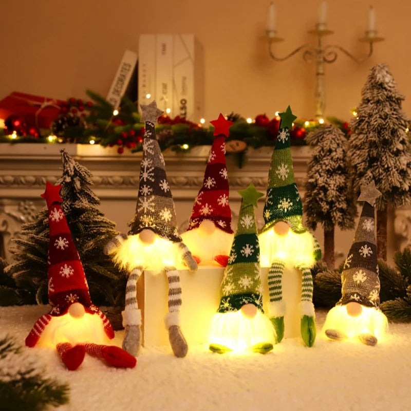 Glowing Gnome Faceless Dolls for Christmas 