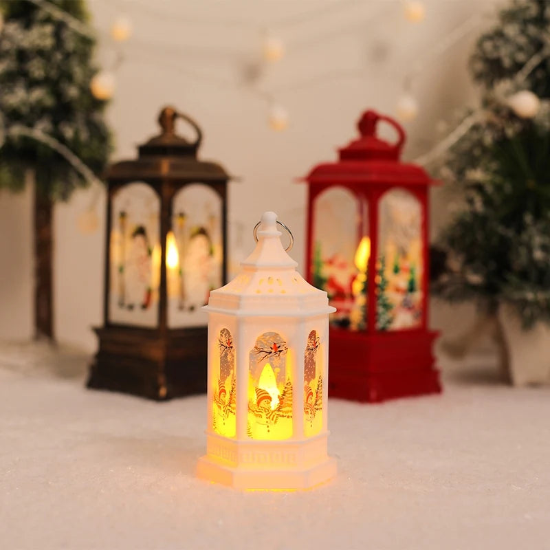 Glowing Lantern lights with Christmas theme