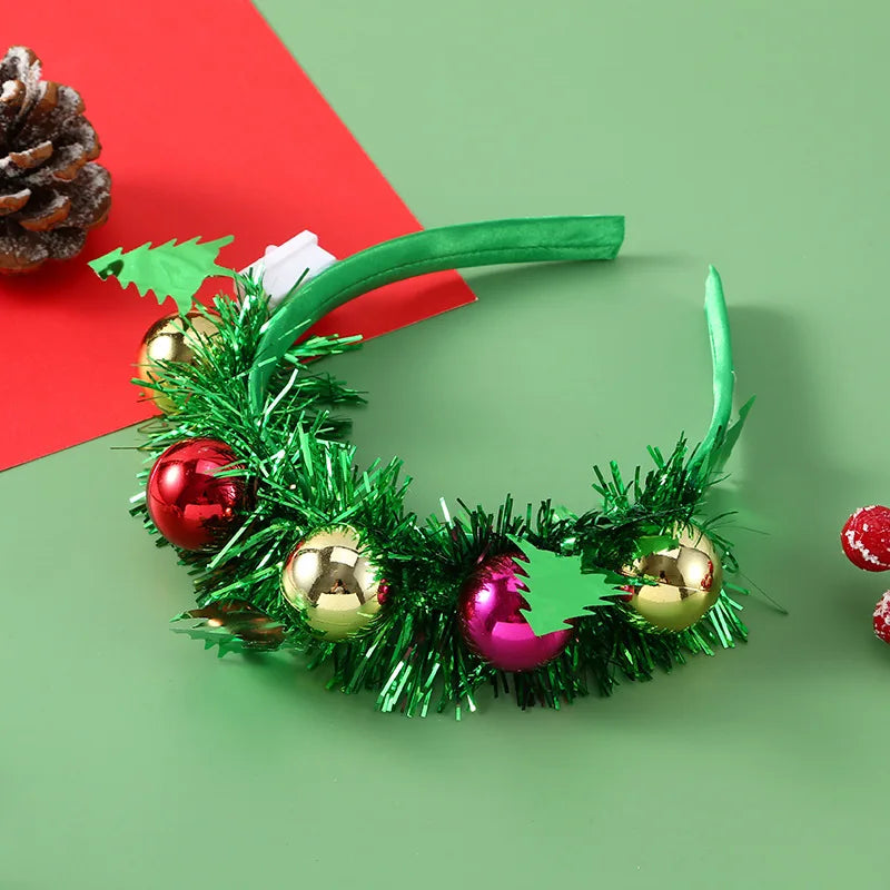 Glowing Xmas tree headband for parties