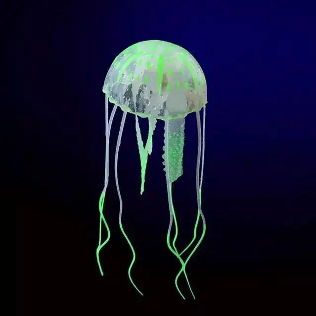 Glowing jellyfish aquarium ornament