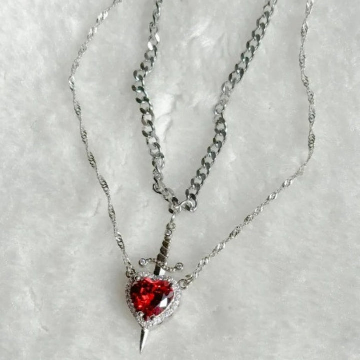 Gold Color Couple Necklace