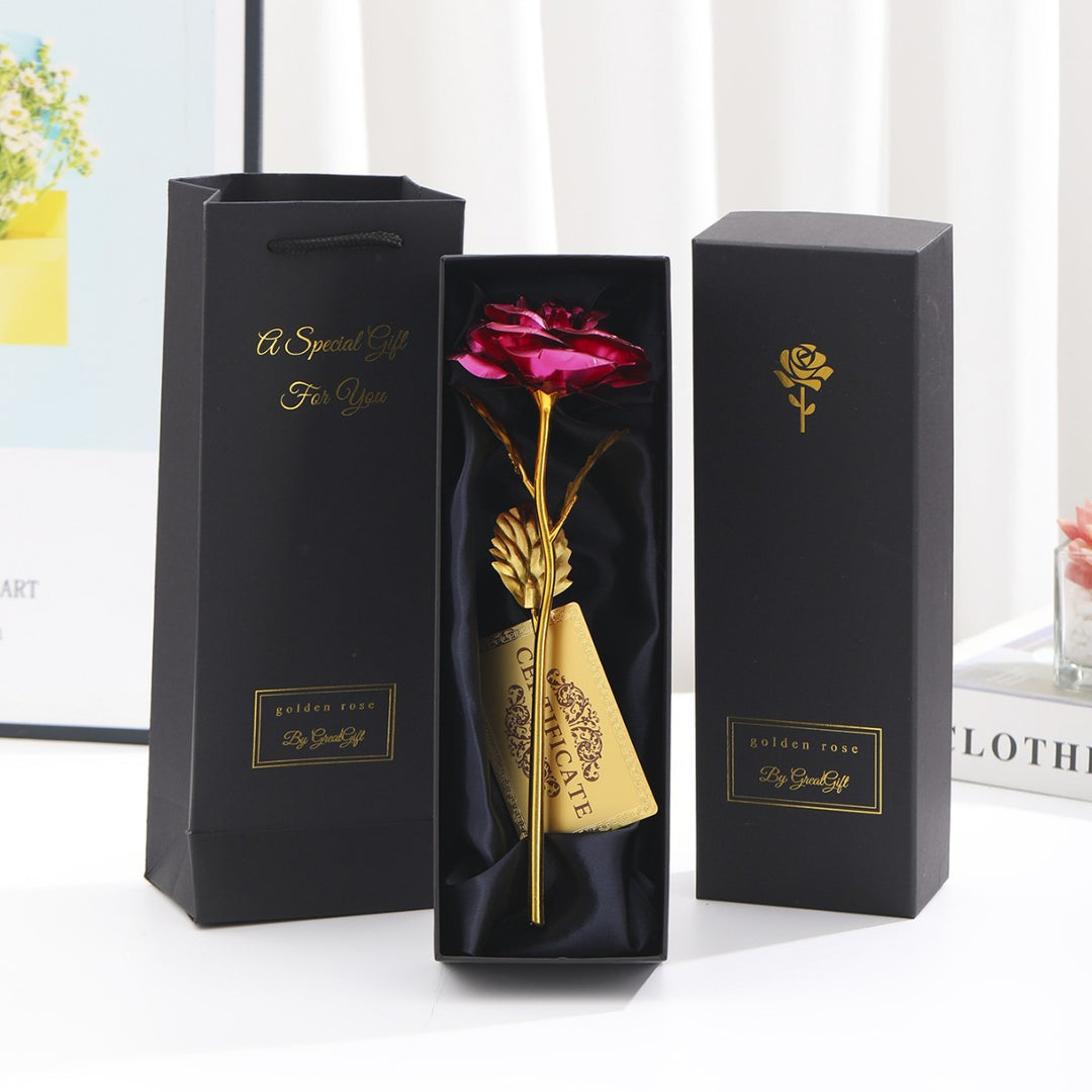 Gold foil rose luxury gift