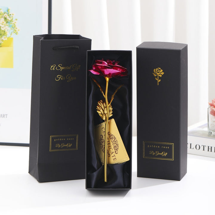 Gold foil rose luxury gift