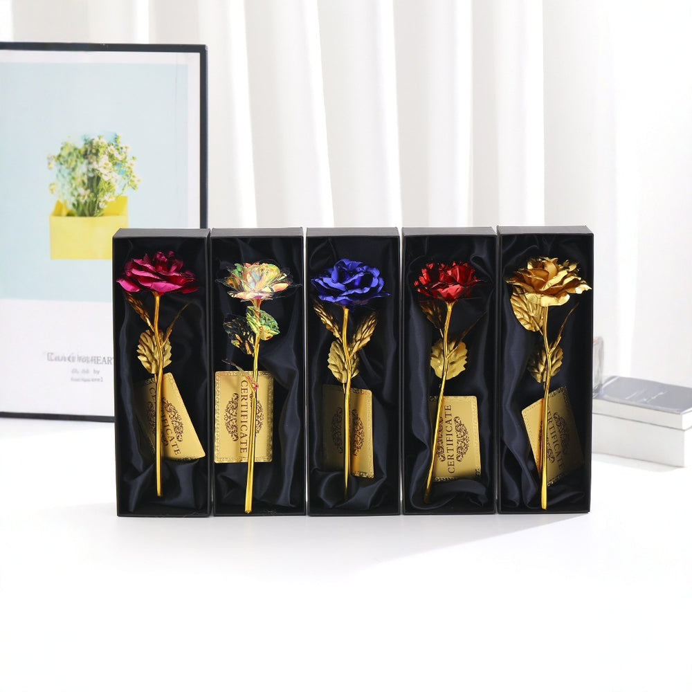 Gold foil rose romantic gift