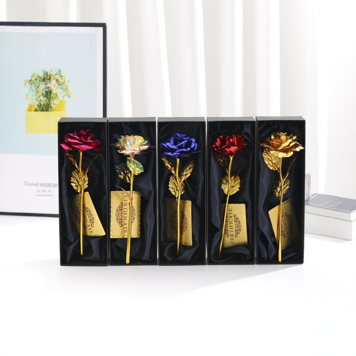Gold foil rose romantic gift