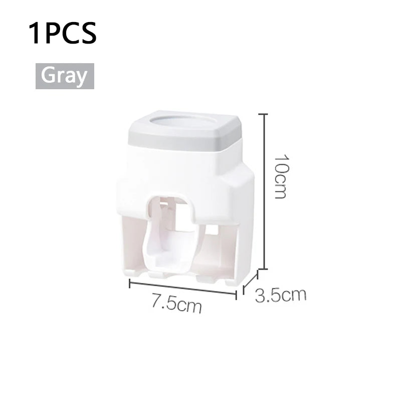 Gray Plastic Automatic Toothpaste Dispenser 