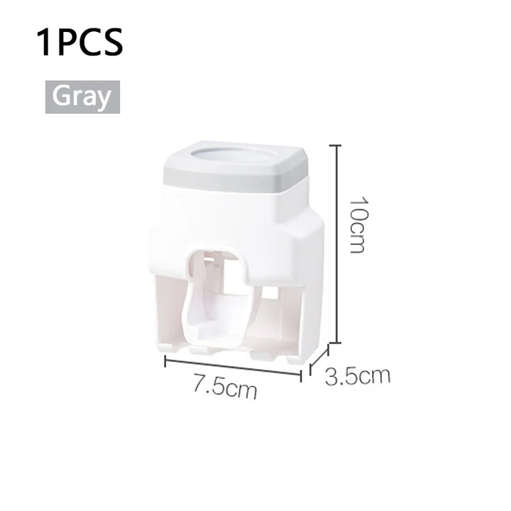 Gray Plastic Automatic Toothpaste Dispenser 