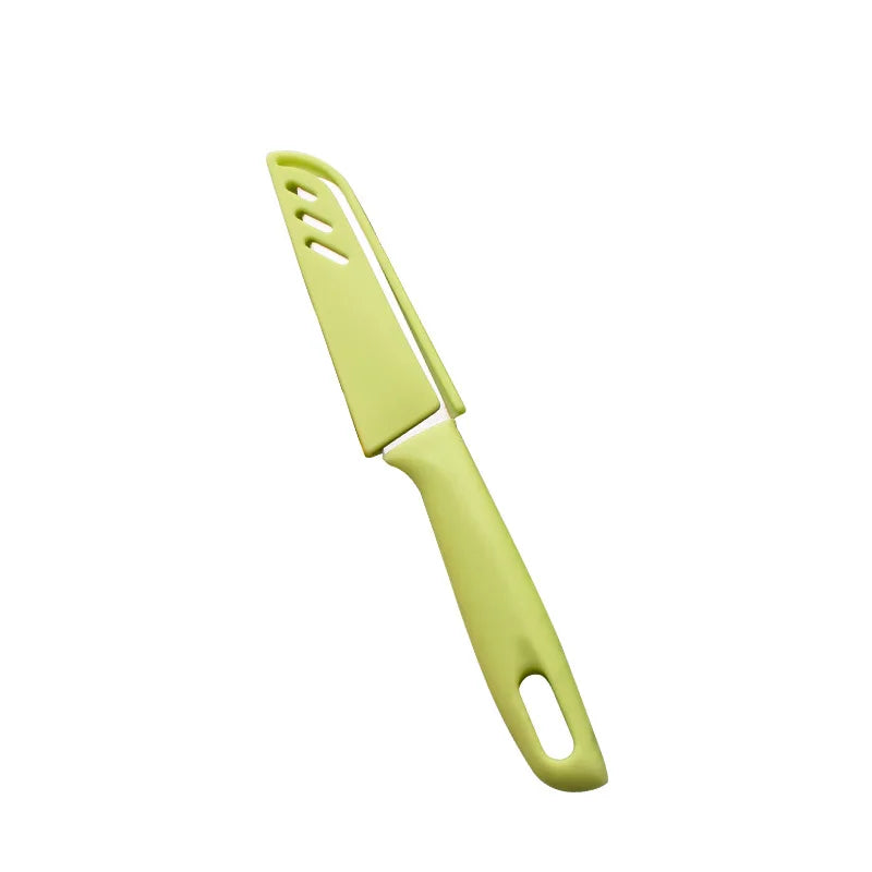 Green Colour Portable Stainless Steel Kitchen Knife