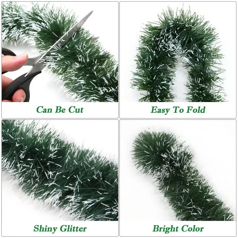 Green cane garland for Christmas wreaths