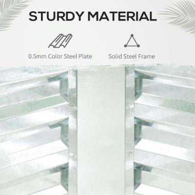 Greenhouse covered garden bed for herbs