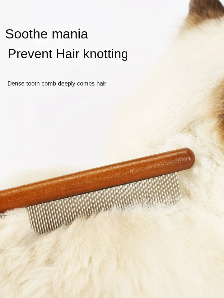 Grooming Brush with Stainless Steel Teeth