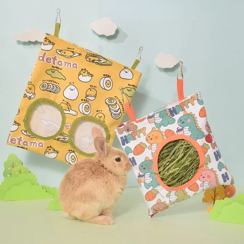 Guinea pig hay feeder pouch.