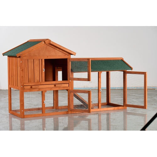 Guinea pig wooden hutch with tray