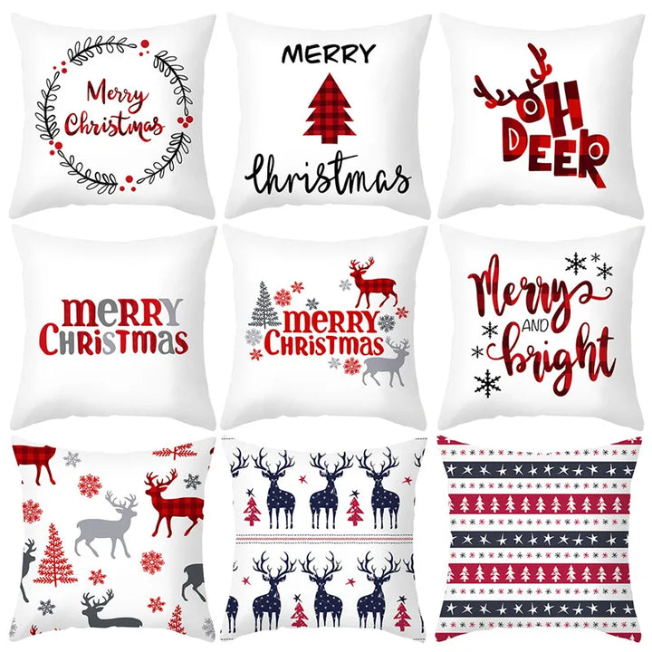 Cushion Cover for Merry Christmas Decorations