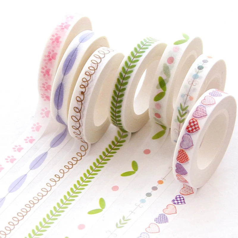 7mm*10m Decoration Heart Tape | Decoration Scrap Booking | Sticker Masking Tape School Supplies