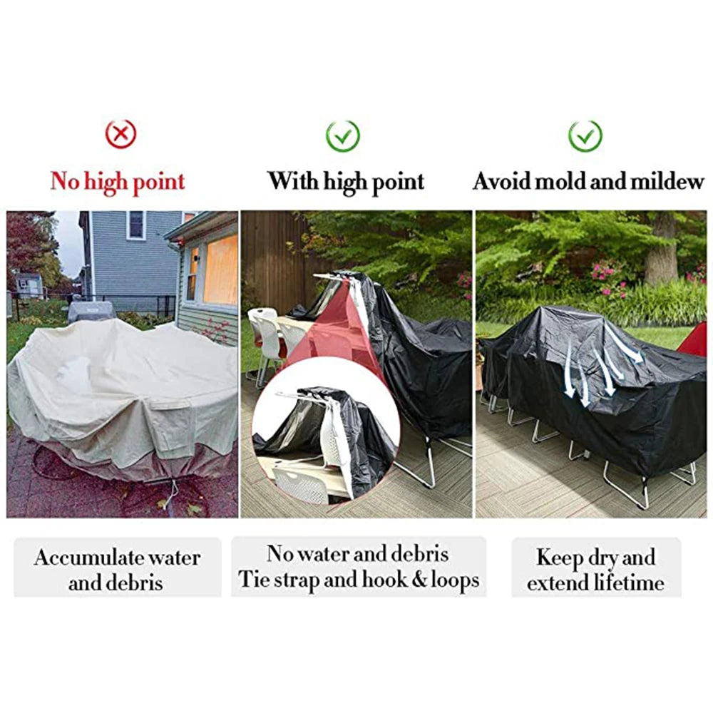 High-Quality Outdoor Patio Waterproof Furniture Cover - 62 Sizes, 210D Oxford Cloth