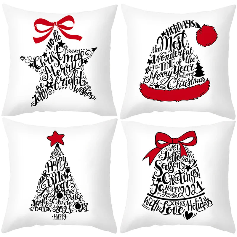 Seasonal Merry Christmas pillow cover for sofas