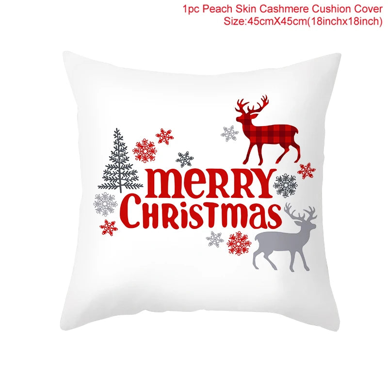 Soft Pillow Cover Print with Merry Christmas