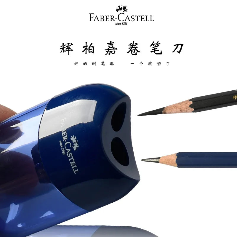 1PC Faber Castell Mini Sleeve Pencil Sharpener | Single / Double Blade with Container Blacklead multifunctional school supplies