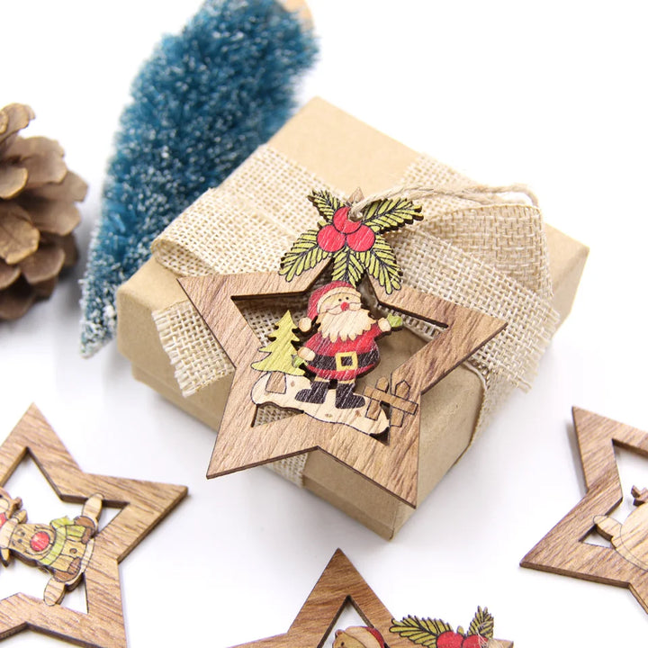 Handcrafted wooden stars for kids' gifts