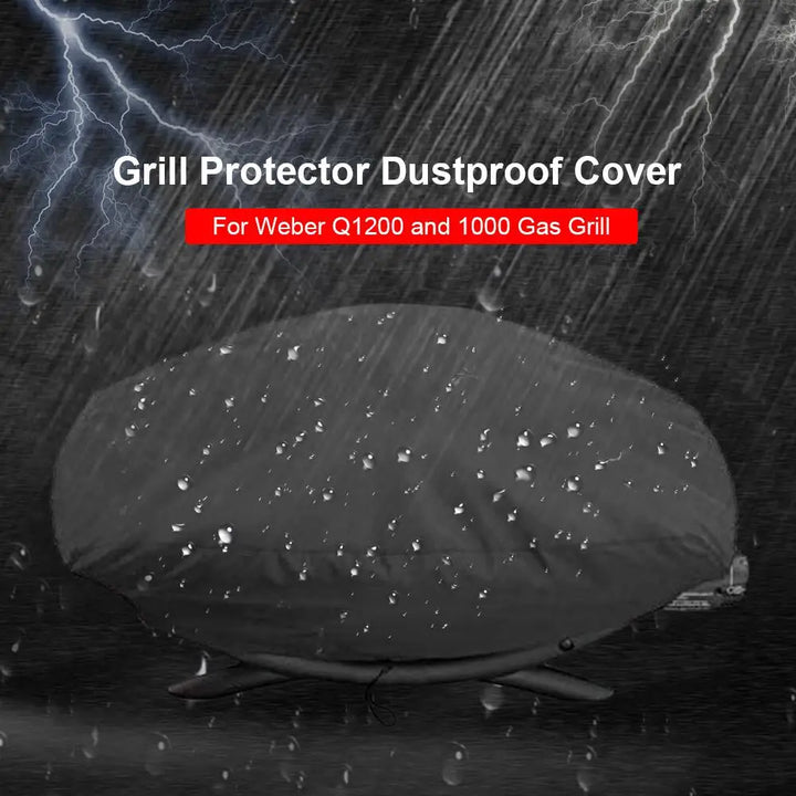 BBQ Cover Outdoor Dustproof Waterproof For Weber | Heavy Duty Grill Covers Rain Protective Outdoor Barbecue Cover For Round BBQ Grill