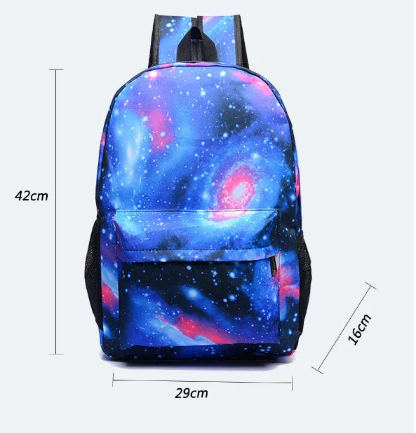 Black Bag Fashionable Rucksack Rose Flower With Alphabet | Boys & Girls Hiking Backpack