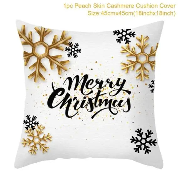 Pillow cover with Merry Christmas greetings