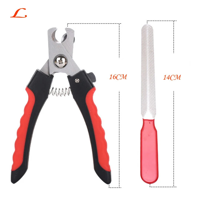 Pet Cat Dog Nail Clipper Cutter With Sickle Stainless Steel Grooming Scissors Clippers for Pet Claws Dog Supplies