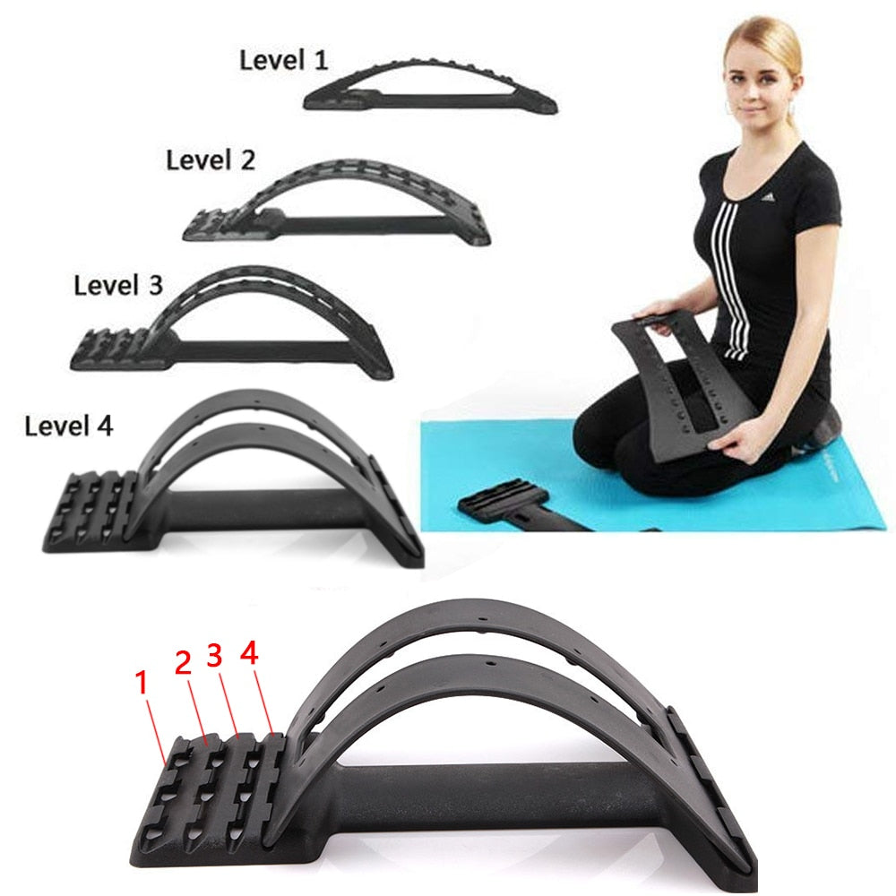 Magic Back Stretcher Lumbar Support Massage Device For Upper And Lower