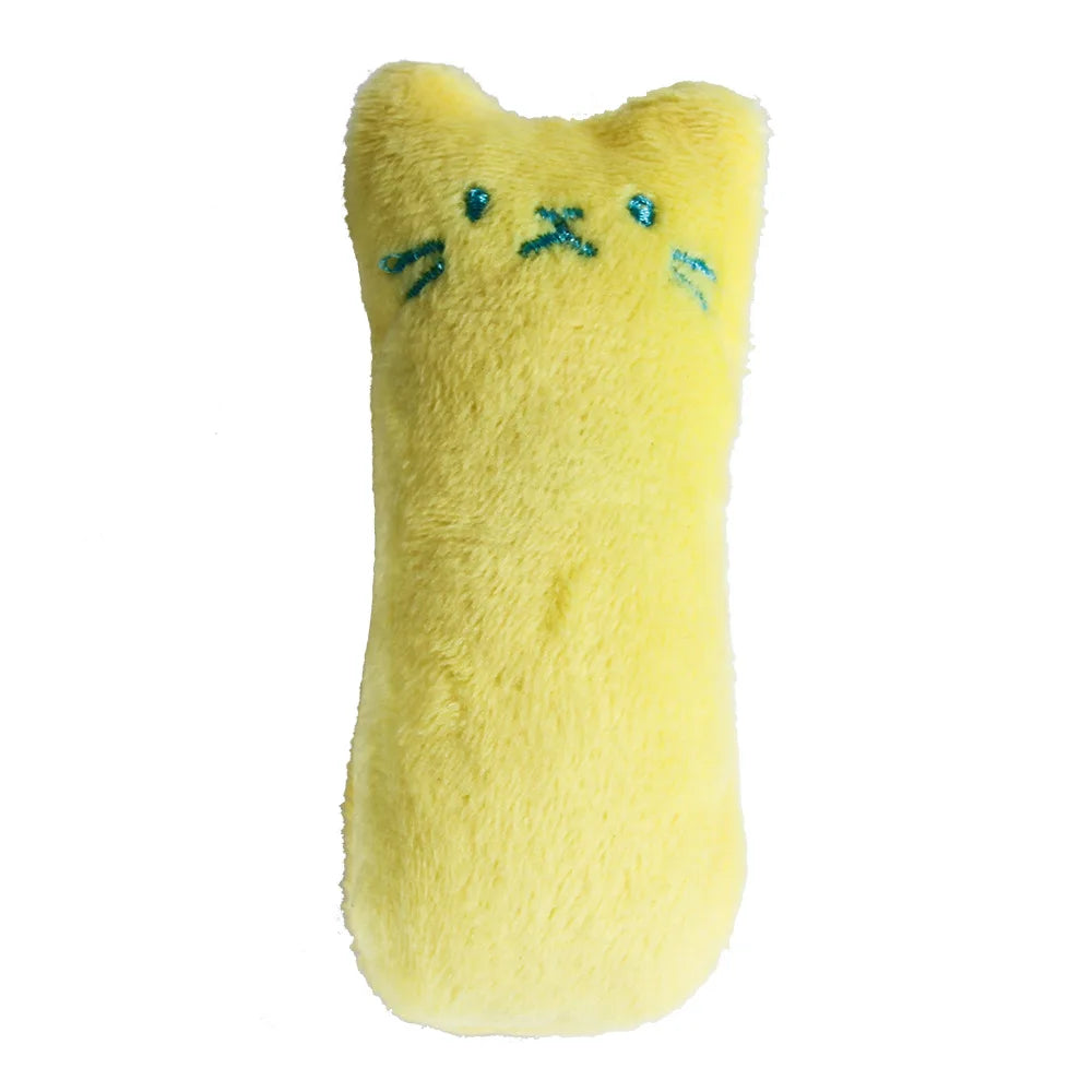 Teeth Grinding Catnip Toys Funny Interactive Plush Cat Toy Pet Kitten Chewing Vocal Toy Claws Thumb Bite Cat mint For Cats