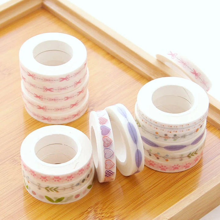 7mm*10m Decoration Heart Tape | Decoration Scrap Booking | Sticker Masking Tape School Supplies