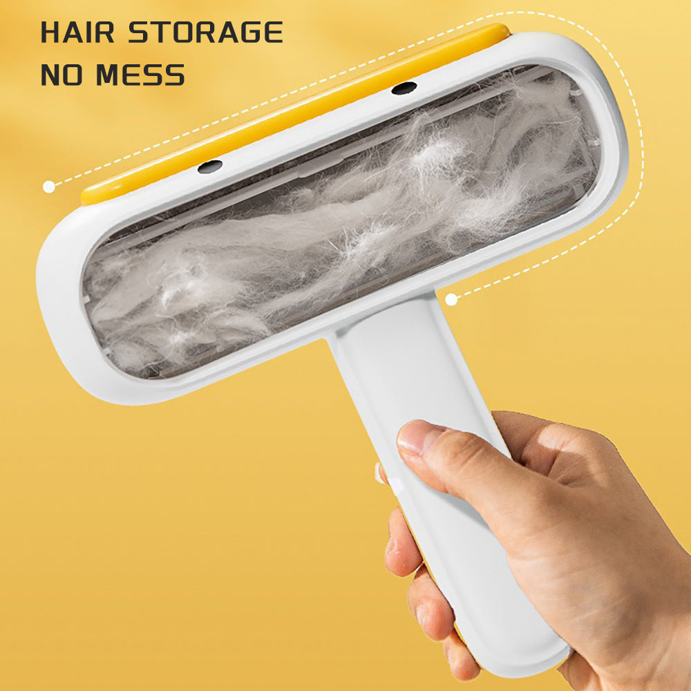 Hair removal tool with collected hair