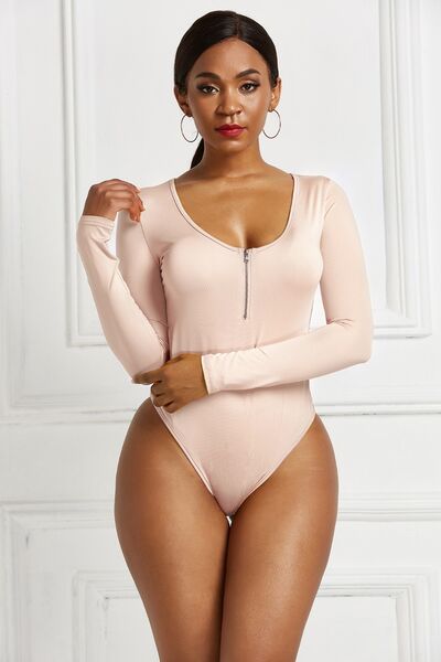 Half Zip Bodysuit Women