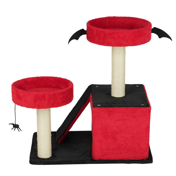 Halloween cat furniture with condo and spider toy
