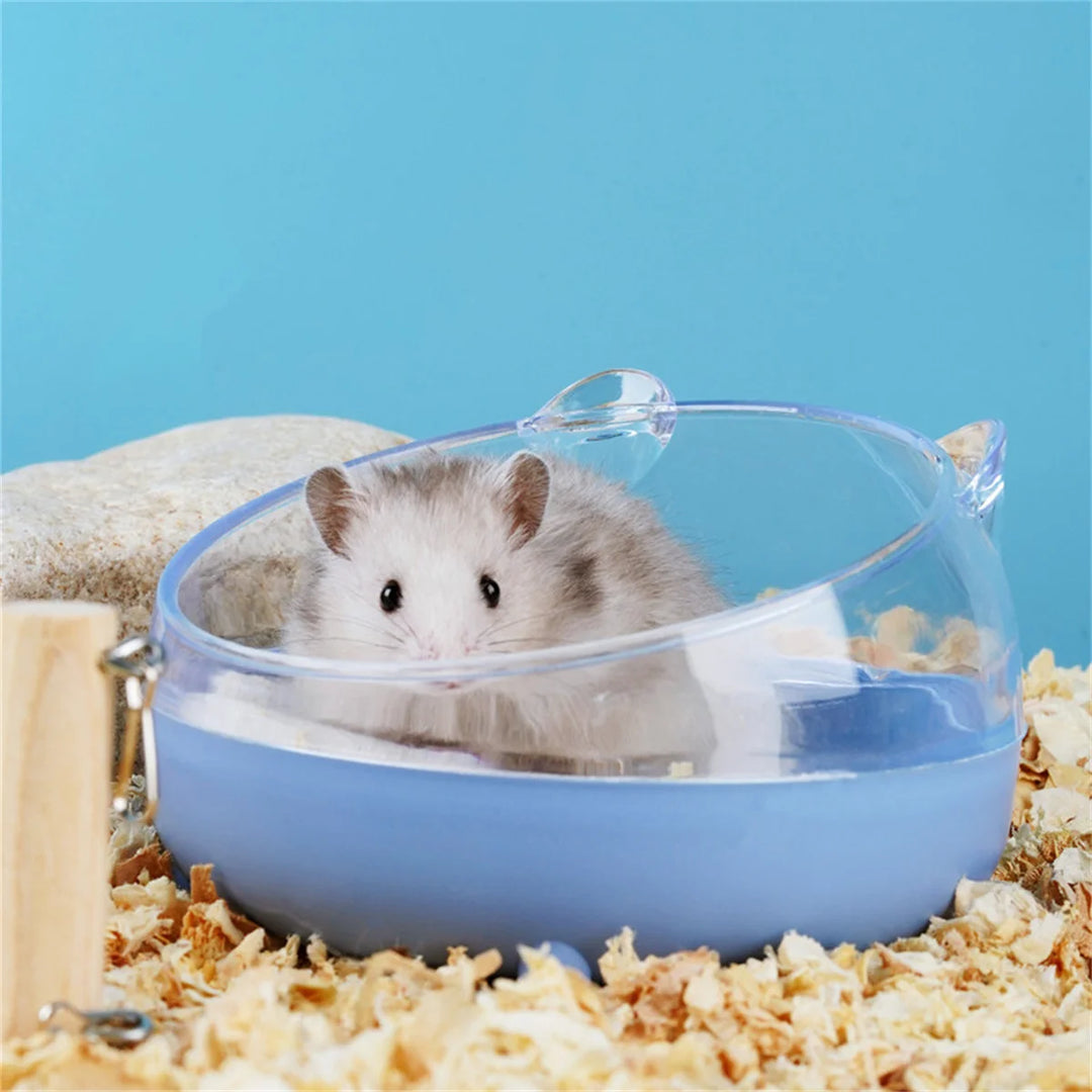 Hamster bathroom sandbox with basin