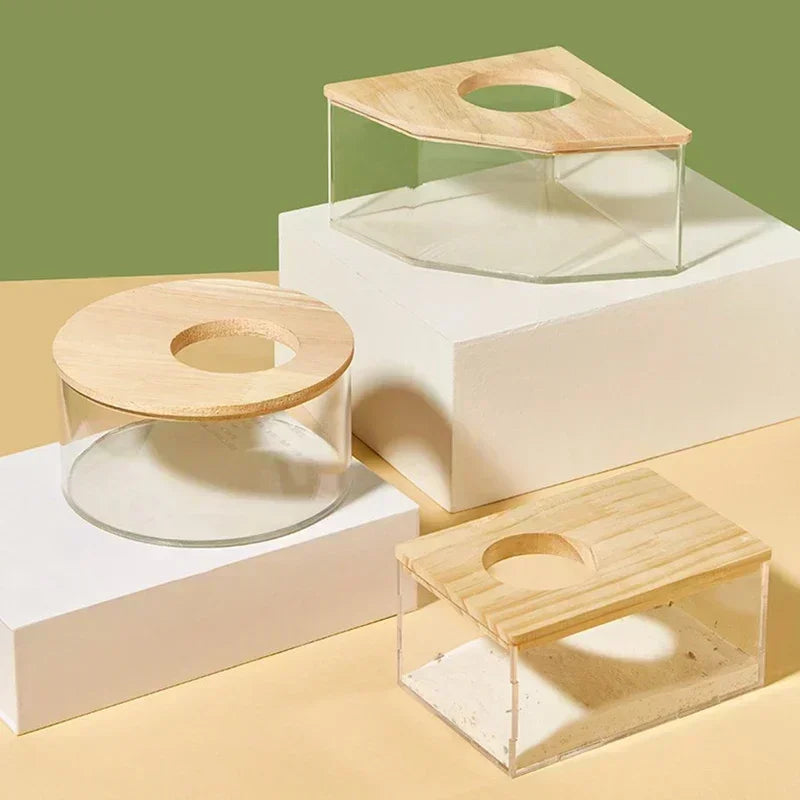 Hamster bathroom sandbox with sand