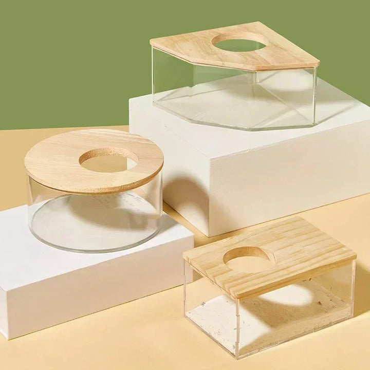 Hamster bathroom sandbox with sand