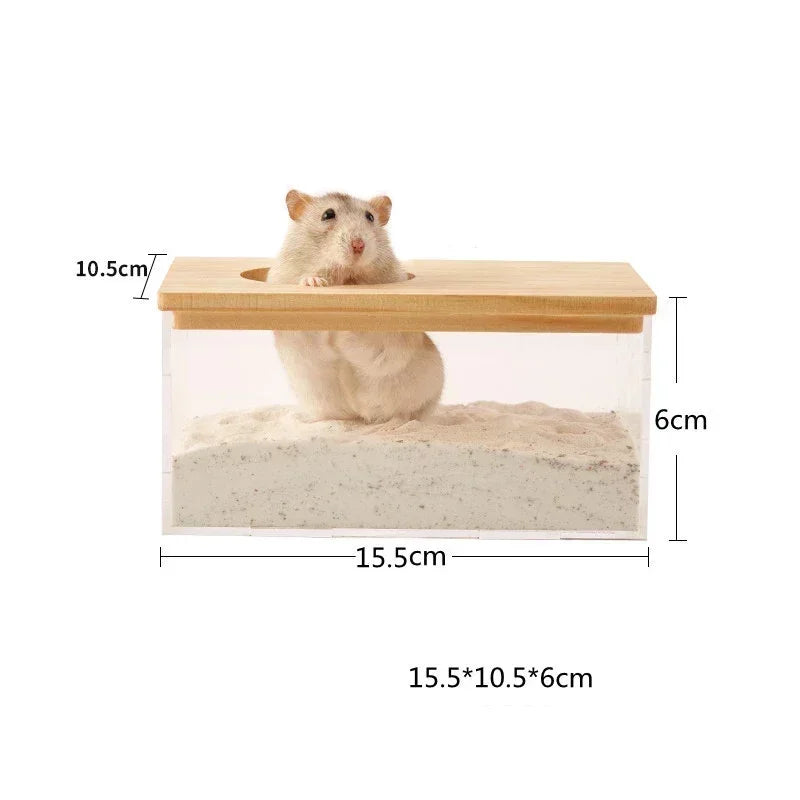 Hamster bathroom transparent sandbox container