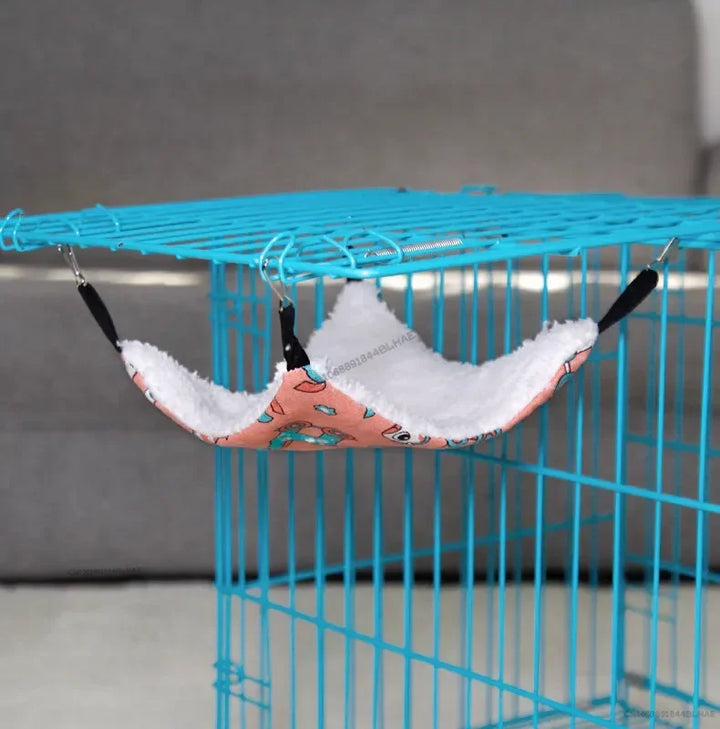 Hamster cage double-layer hammock