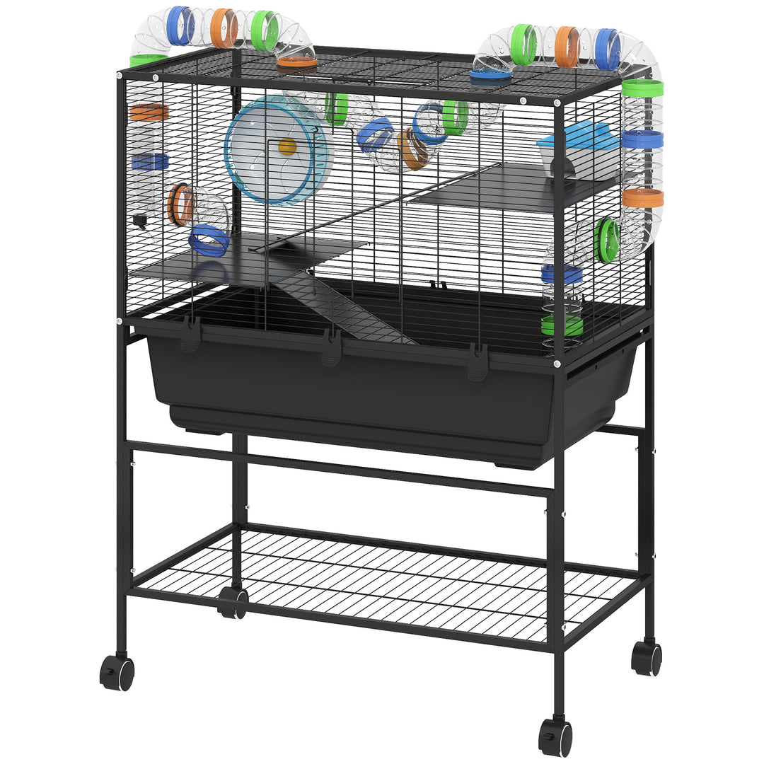 Hamster cage with tube system design
