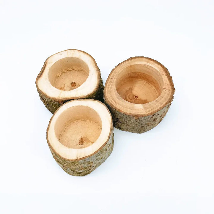 Hamster food bowl durable wood design