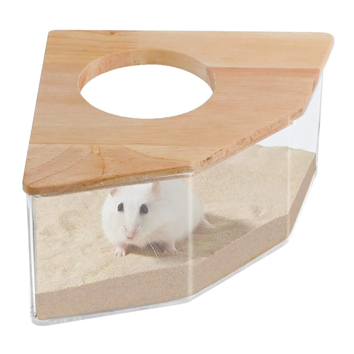 Hamster sand bath supplies transparent