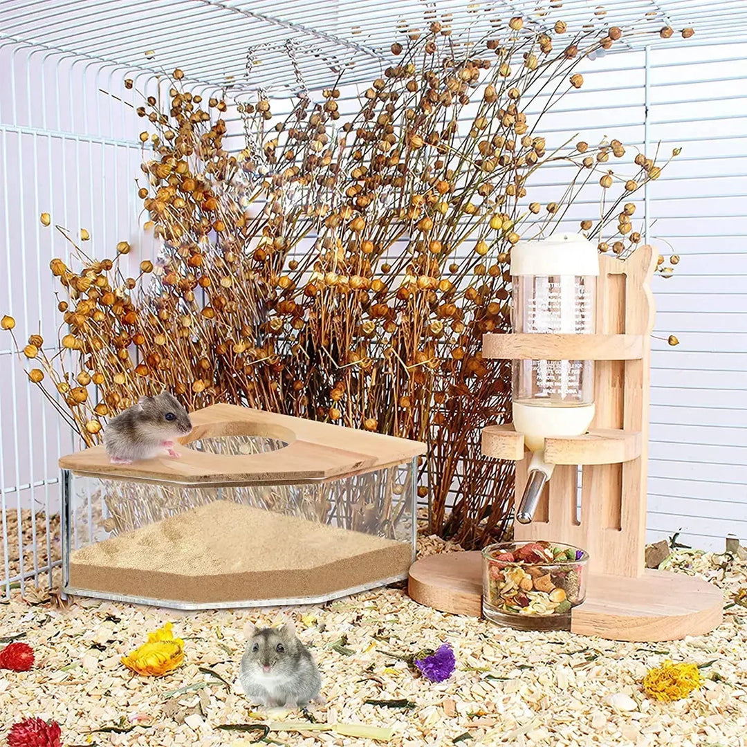 Hamster transparent sand bathroom basin