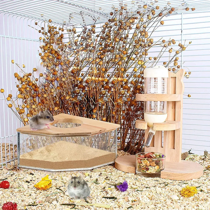 Hamster transparent sand bathroom basin