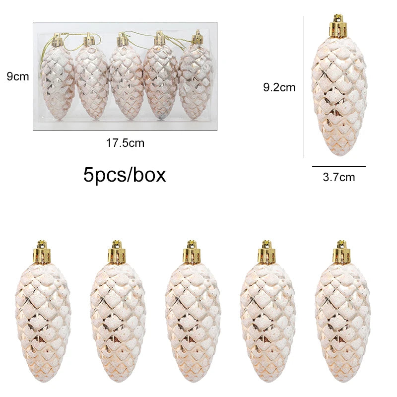 Handcrafted pine cone Christmas pendants