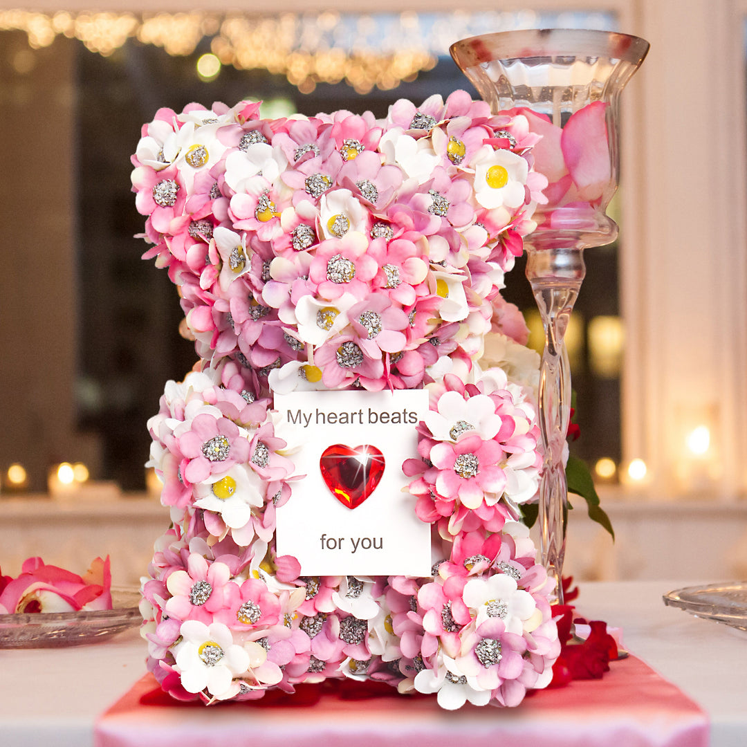 Handmade Artificial Rose Bear