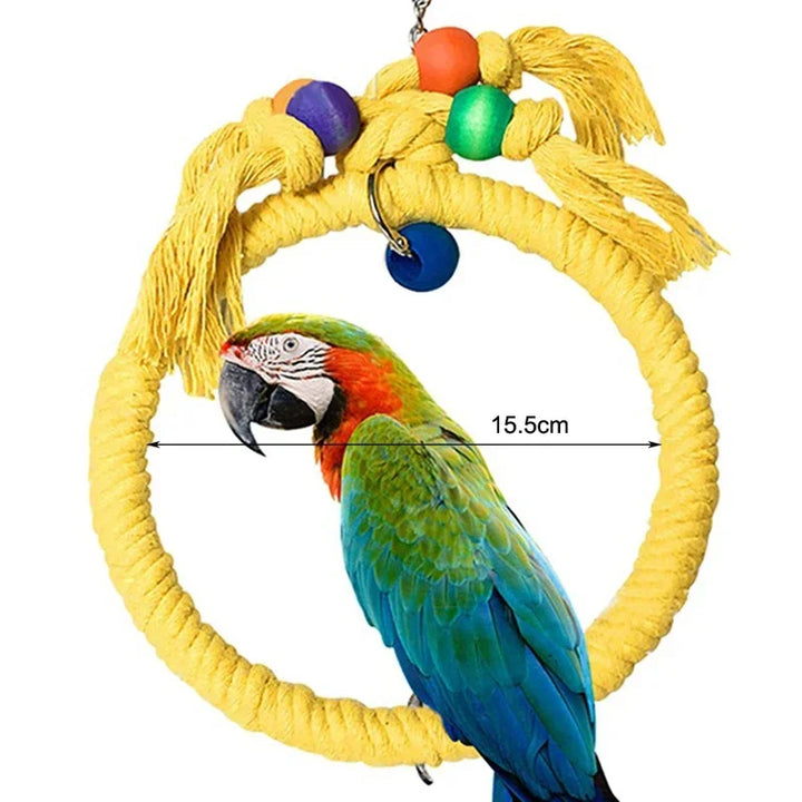 Hanging Rope Chew Toy for Parrots