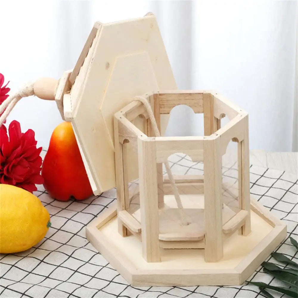 Hanging Wooden Pet Feeder